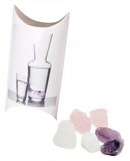 Wassersteine - Amethyst, Bergkristall, Rosenquarz