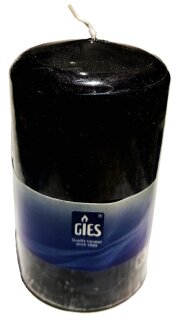 Gies Stumpenkerze schwarz 12 x 7 cm