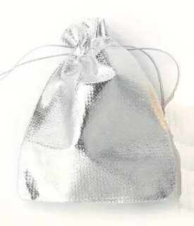 Beutel silber 7 x 9 cm