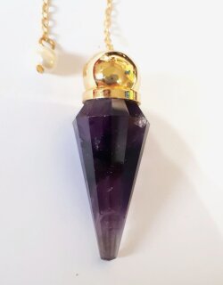 Amethyst Pendel facettiert
