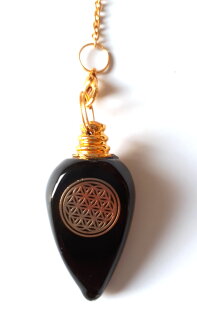 Black Onyx Pendulum with OM