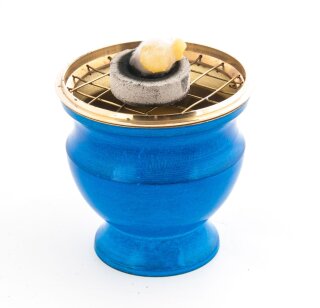 R&auml;uchergef&auml;&szlig; blau emailliert
