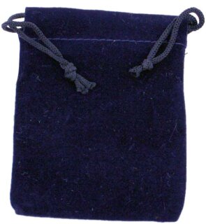 Samtbeutel marineblau 6,5 x 8,5 cm