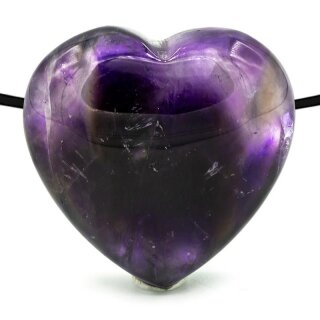 Amethyst Herz gebohrt