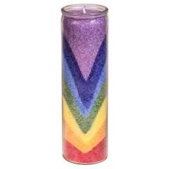 Stearin Duftkerze im Glas Regenbogental