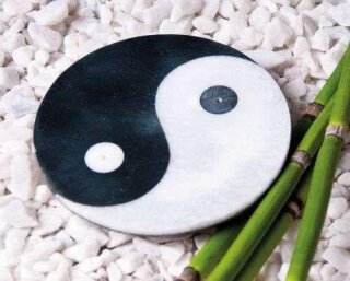 Ying Yang R&auml;ucherst&auml;bchenhalter aus Marmor