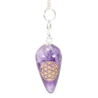 Amethyst Lotus Pendulum
