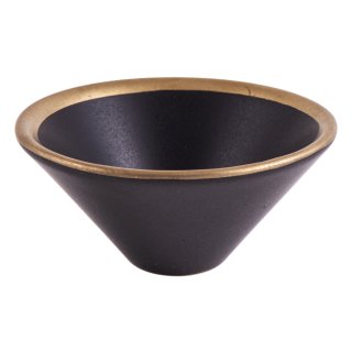 Räucherschale schwarz-gold Keramik