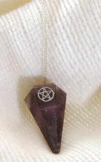 Amethyst Pendulum with Pentagram