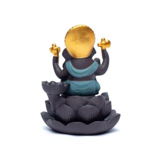R&uuml;ckfluss Weihrauchbrenner Ganesha blau