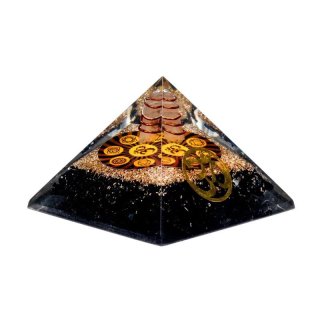 Orgonit Chakra Pyramide schwarzer Turmalin mit OM