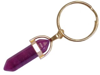Schl&uuml;sselanh&auml;nger Amethyst Doppelender facettiert