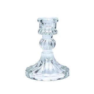 Glas Kerzenhalter f&uuml;r Tischkerzen 10 cm