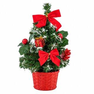 Deko Weihnachtsbaum 20cm rot