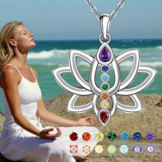 Halskette Lotus mit Chakra