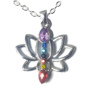 Halskette Lotus mit Chakra