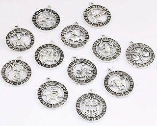 Sternzeichenanh&auml;nger Vintage silber