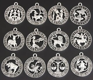 Sternzeichenanh&auml;nger Vintage silber
