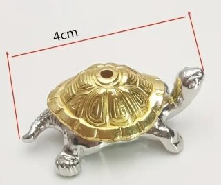 R&auml;ucherst&auml;bchenhalter Schildkr&ouml;te silber-gold