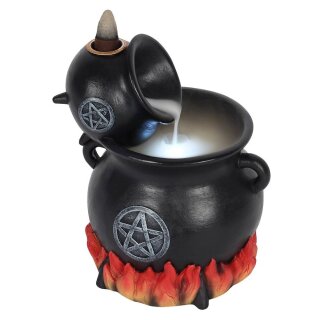 R&uuml;ckfluss R&auml;uchergef&auml;&szlig; Cauldron Hexenkessel m. LED
