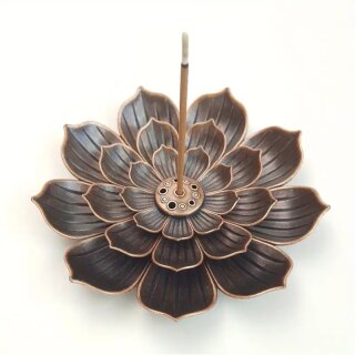 Lotus R&auml;ucherst&auml;bchen Halter kupferfarben gro&szlig;
