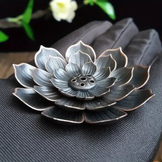 Lotus R&auml;ucherst&auml;bchen Halter kupferfarben gro&szlig;