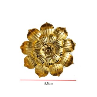 Lotus R&auml;ucherst&auml;bchen Halter goldfarben klein