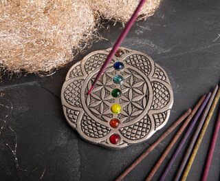 R&auml;ucherst&auml;bchenhalter Blume des Lebens Chakra Ornamente
