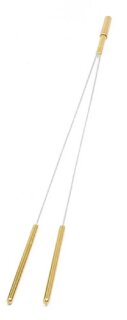 W&uuml;nschelrute mit Messinggriff, 42,5 cm  mit Messing-Griff und Aufsatzrute