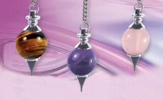 Kugelpendel Set Amethyst Rosenquarz Tigerauge