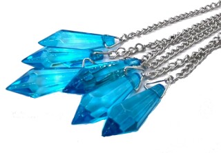 Einsteigerpendel cyan facettiert