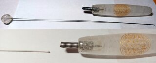 Einhandrute Bergkristall Blume des Lebens - 2. Wahl -