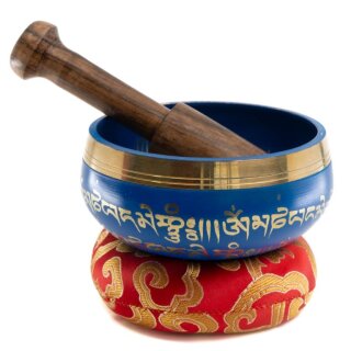 Tibetisches Klangschalen Set 10 cm blau