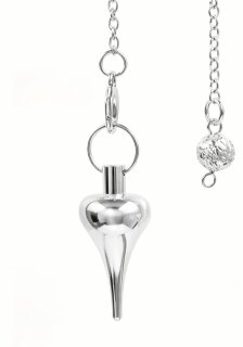 Kreiseltropfen Metallpendel silberfarben