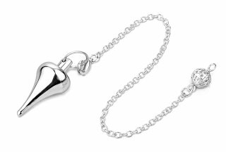 Kreiseltropfen Metallpendel silberfarben