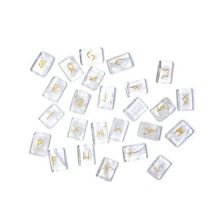 Runen Set Bergkristall eckig