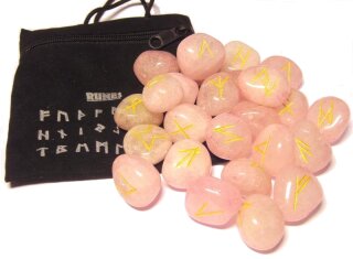 Runen Set Rosenquarz