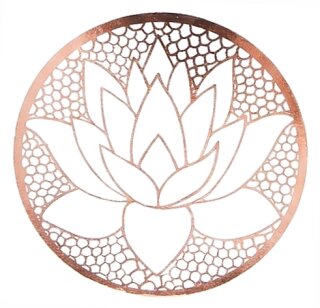 Aufkleber rosegold 45mm 3 Stk Lotus