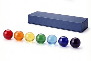 7 Kristall Sph&auml;ren Chakra Set Kugeln