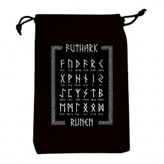 Samtbeutel Futhark Runen 18x13cm