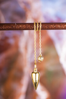 Zapfen Messingpendel vergoldet