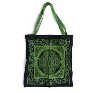 Baumwolltasche Keltischer Knoten gr&uuml;n