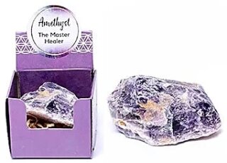 Amethyst Rohstein in dekorativer Box