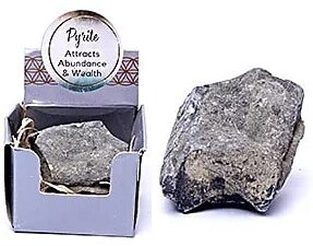 Pyrit Rohstein in dekorativer Box