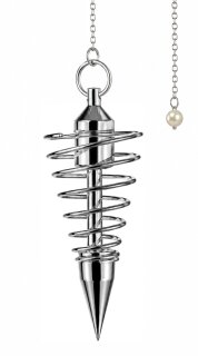 Aktion: Spiralpendel XXL Messing verchromt