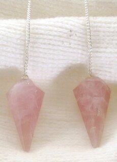 Faceted Rose Quartz Pendulum