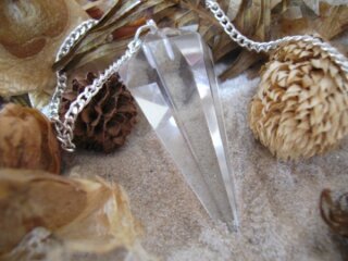 Clear Quartz Pendulum faceted