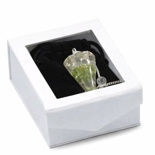 Orgonit Pendel Peridot mit Samtbeutel