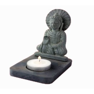 Buddha Kerzenhalter aus Speckstein
