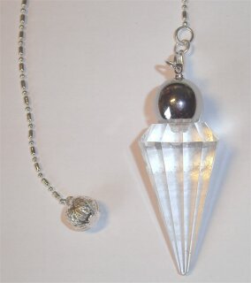 Clear Quartz Pendulum faceted